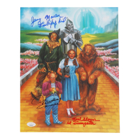 Mickey Carroll, Jerry Maren & Karl Slover Signed "The Wizard of Oz" 11x14 Photo Inscribed "Lollipop Kid" & "1st Trumpeter" (JSA) at PristineAuction.com