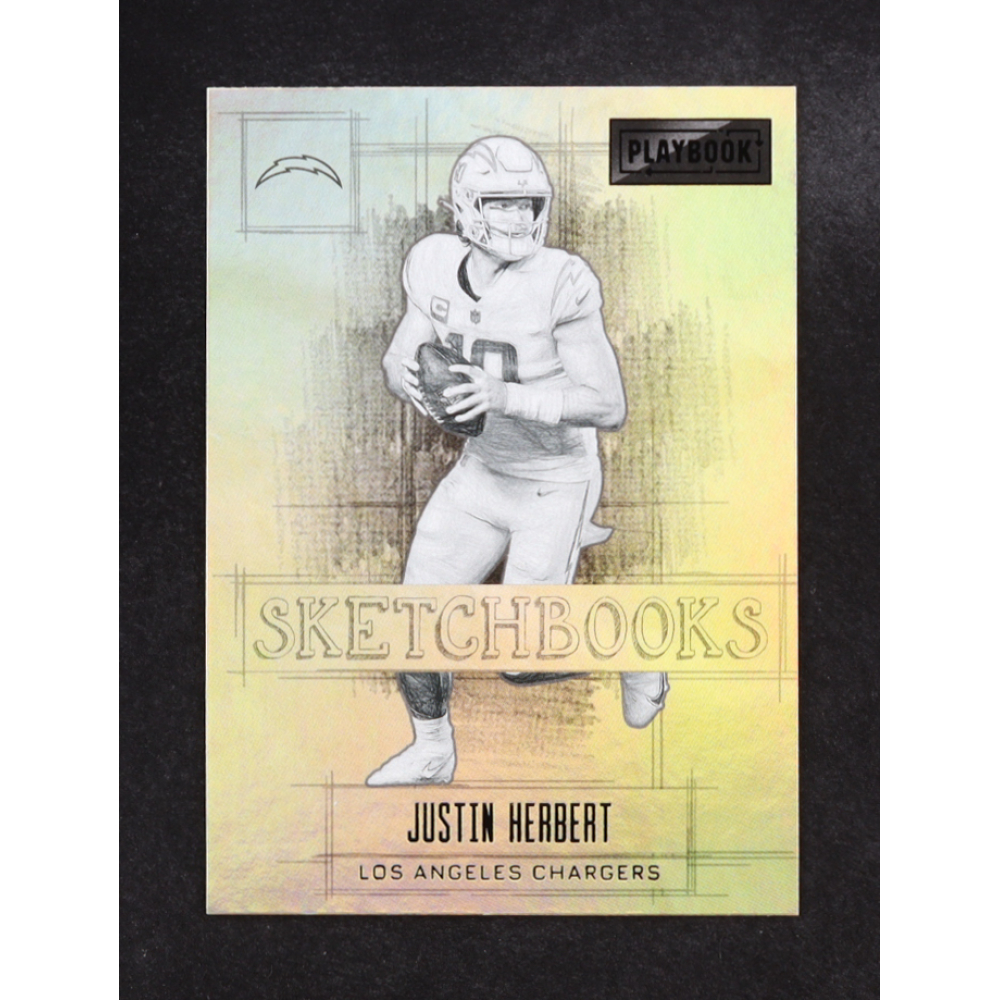 Justin Herbert 2022 Panini Playbook Sketchbooks #5 at PristineAuction.com