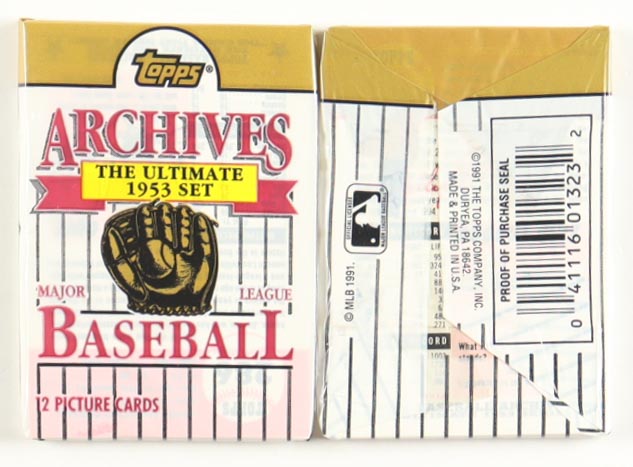1991 Topps Archives "The Ultimate 1953 Set" Baseball - Box of 36 Sealed Packs at PristineAuction.com 1991 Topps Archives "The Ultimate 1953 Set" Baseball - Box of 36 Sealed Packs at PristineAuction.com