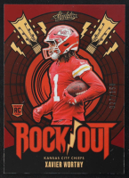 Xavier Worthy 2024 Absolute Rock Out Spectrum Red #ROXWY RC #27/150 at PristineAuction.com