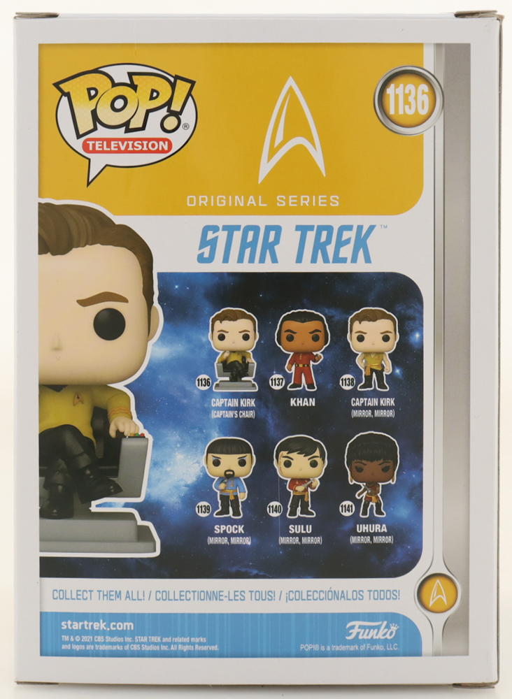 William Shatner Signed "Star Trek" #1136 Captain Kirk Funko Pop! Vinyl Figure (Beckett) at PristineAuction.com William Shatner Signed "Star Trek" #1136 Captain Kirk Funko Pop! Vinyl Figure (Beckett) at PristineAuction.com
