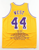 Jerry West Signed Career Highlight Stat Jersey (JSA) at PristineAuction.com