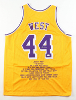 Jerry West Signed Career Highlight Stat Jersey (JSA) at PristineAuction.com