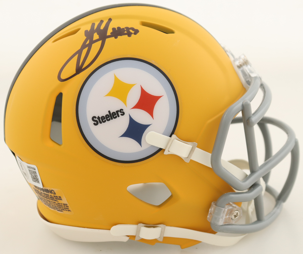 Jack Sawyer Signed Steelers Alternate Speed Mini Helmet (Beckett) at PristineAuction.com Jack Sawyer Signed Steelers Alternate Speed Mini Helmet (Beckett) at PristineAuction.com
