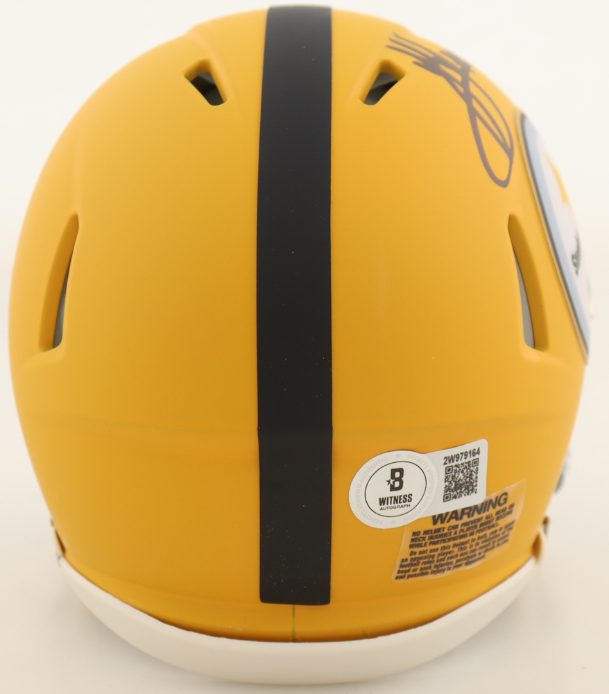 Jack Sawyer Signed Steelers Alternate Speed Mini Helmet (Beckett) at PristineAuction.com Jack Sawyer Signed Steelers Alternate Speed Mini Helmet (Beckett) at PristineAuction.com