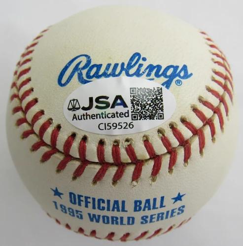 Ryan Klesko Signed 1995 World Series Baseball (JSA) at PristineAuction.com Ryan Klesko Signed 1995 World Series Baseball (JSA) at PristineAuction.com