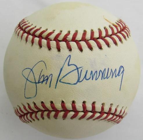 Jim Bunning Signed ONL Baseball (JSA) at PristineAuction.com Jim Bunning Signed ONL Baseball (JSA) at PristineAuction.com