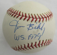 Jim Bibby Signed OML Baseball Inscribed "WS 1979" (JSA) at PristineAuction.com