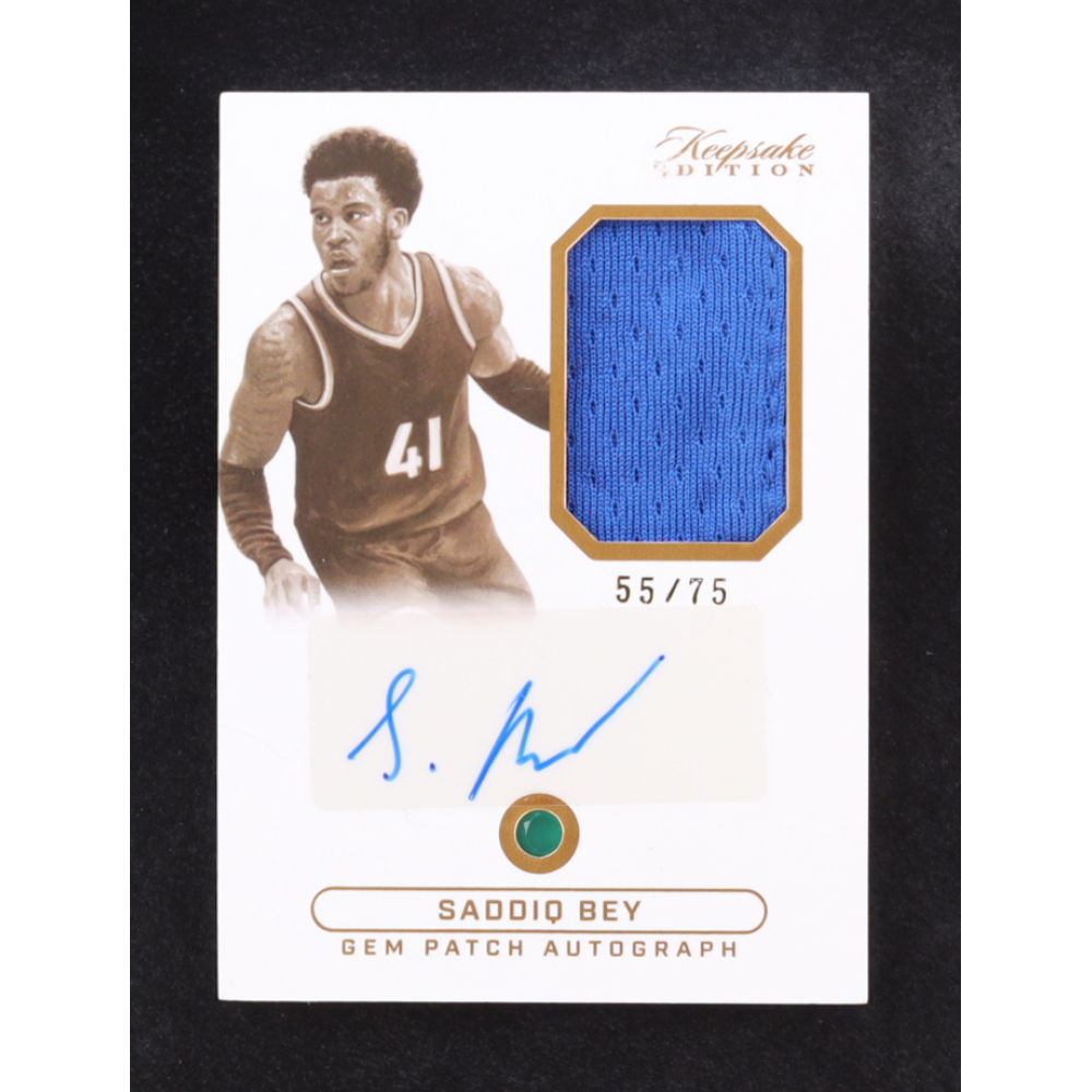 Saddiq Bey 2024 Keepsake Edition Gem Patch Autograph #69 #55/75 at PristineAuction.com