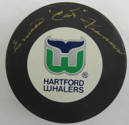 Emile Francis Signed Whalers Logo Hockey Puck (JSA) at PristineAuction.com Emile Francis Signed Whalers Logo Hockey Puck (JSA) at PristineAuction.com