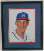 Warren Spahn Signed Braves Custom Framed Photo (JSA) at PristineAuction.com