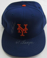Ed Charles Signed Mets Hat Inscribed "69 Champs" (JSA) at PristineAuction.com