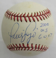 Luis Sojo Signed 2000 World Series Logo Baseball Inscribed "2000 WS GW Hit" (JSA) at PristineAuction.com