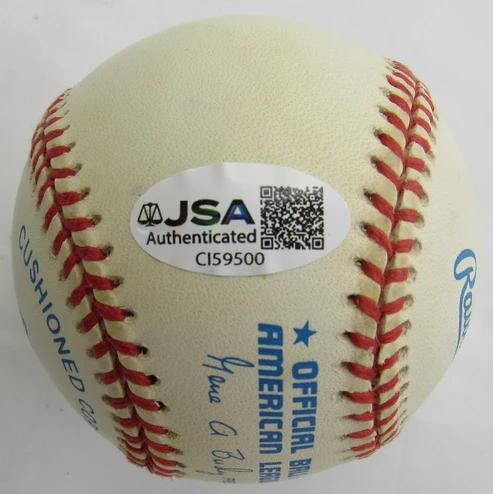 Bob Feller Signed OAL Baseball Inscribed "HOF 62" (JSA) at PristineAuction.com Bob Feller Signed OAL Baseball Inscribed "HOF 62" (JSA) at PristineAuction.com