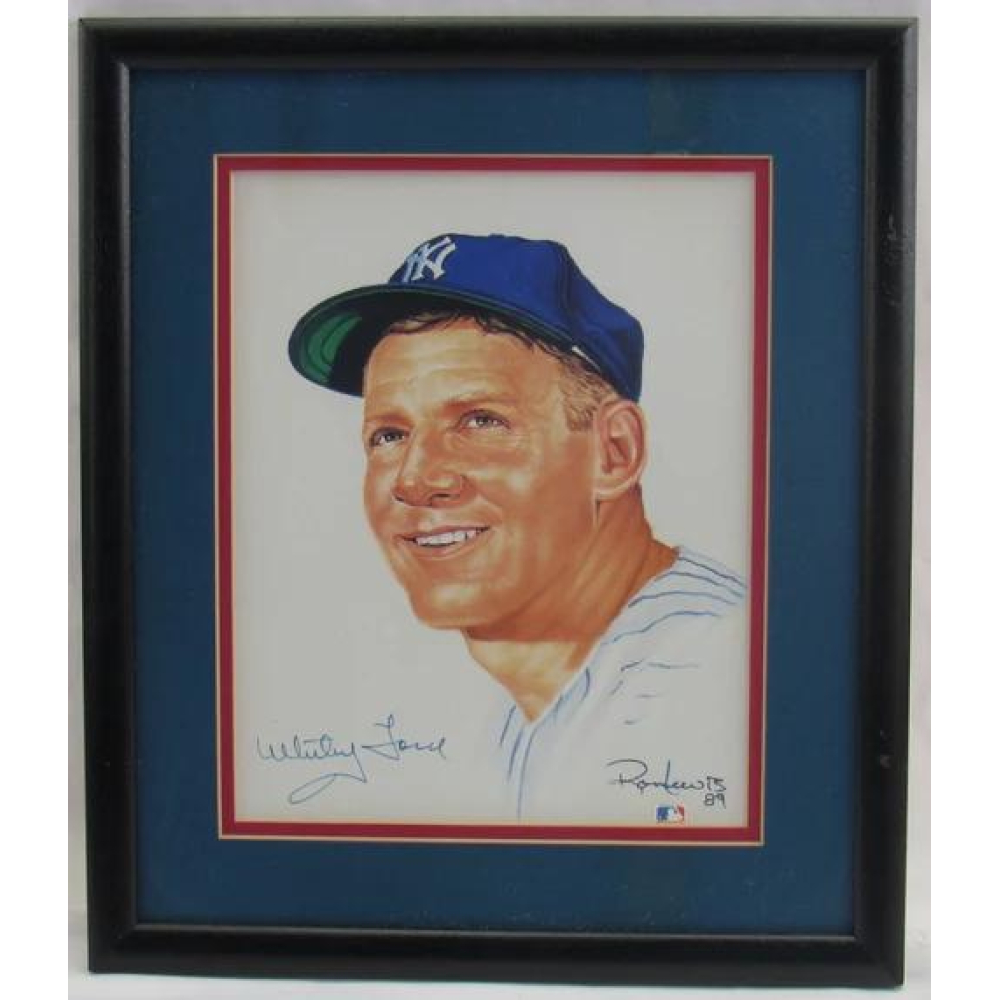 Whitey Ford Signed Yankees Custom Framed Photo (JSA) at PristineAuction.com
