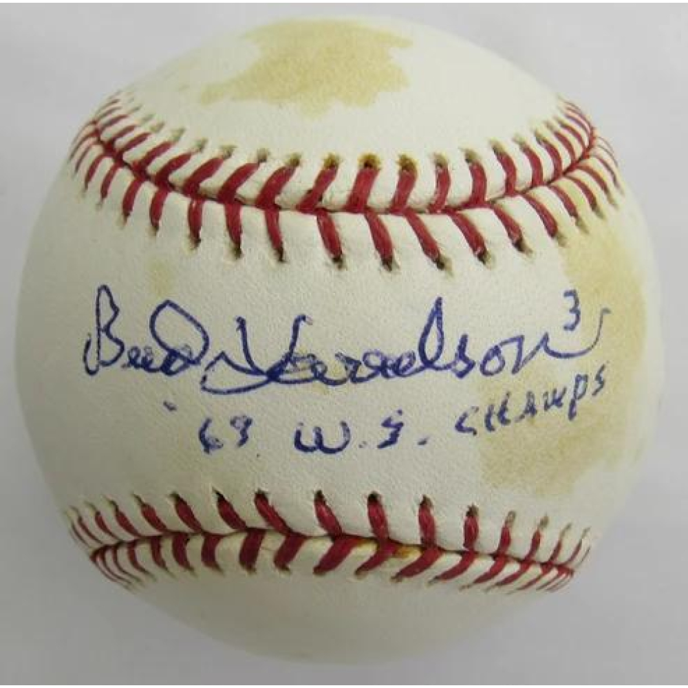 Bud Harrelson Signed OML Baseball Inscribed "69 WS Champs" (JSA) at PristineAuction.com