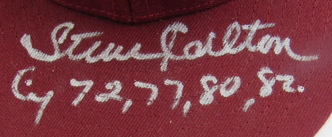 Steve Carlton Signed Phillies Hat Inscribed "Cy 72, 77, 80, 82" (JSA) at PristineAuction.com Steve Carlton Signed Phillies Hat Inscribed "Cy 72, 77, 80, 82" (JSA) at PristineAuction.com