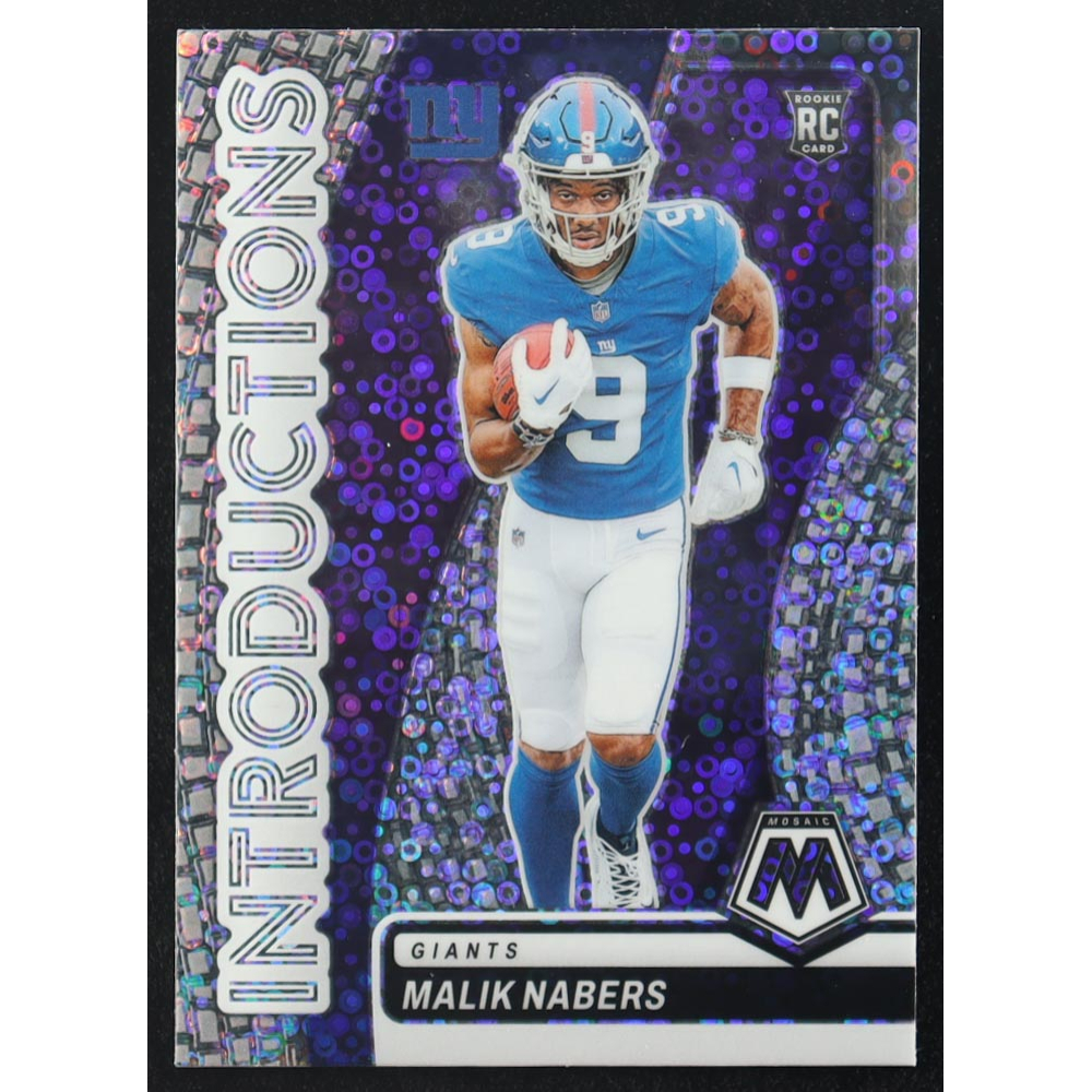 Malik Nabers 2024 Mosaic Introductions No Huddle #4 RC at PristineAuction.com