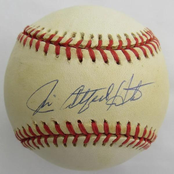 Jim "Catfish" Hunter Signed OAL Baseball (JSA) at PristineAuction.com Jim "Catfish" Hunter Signed OAL Baseball (JSA) at PristineAuction.com