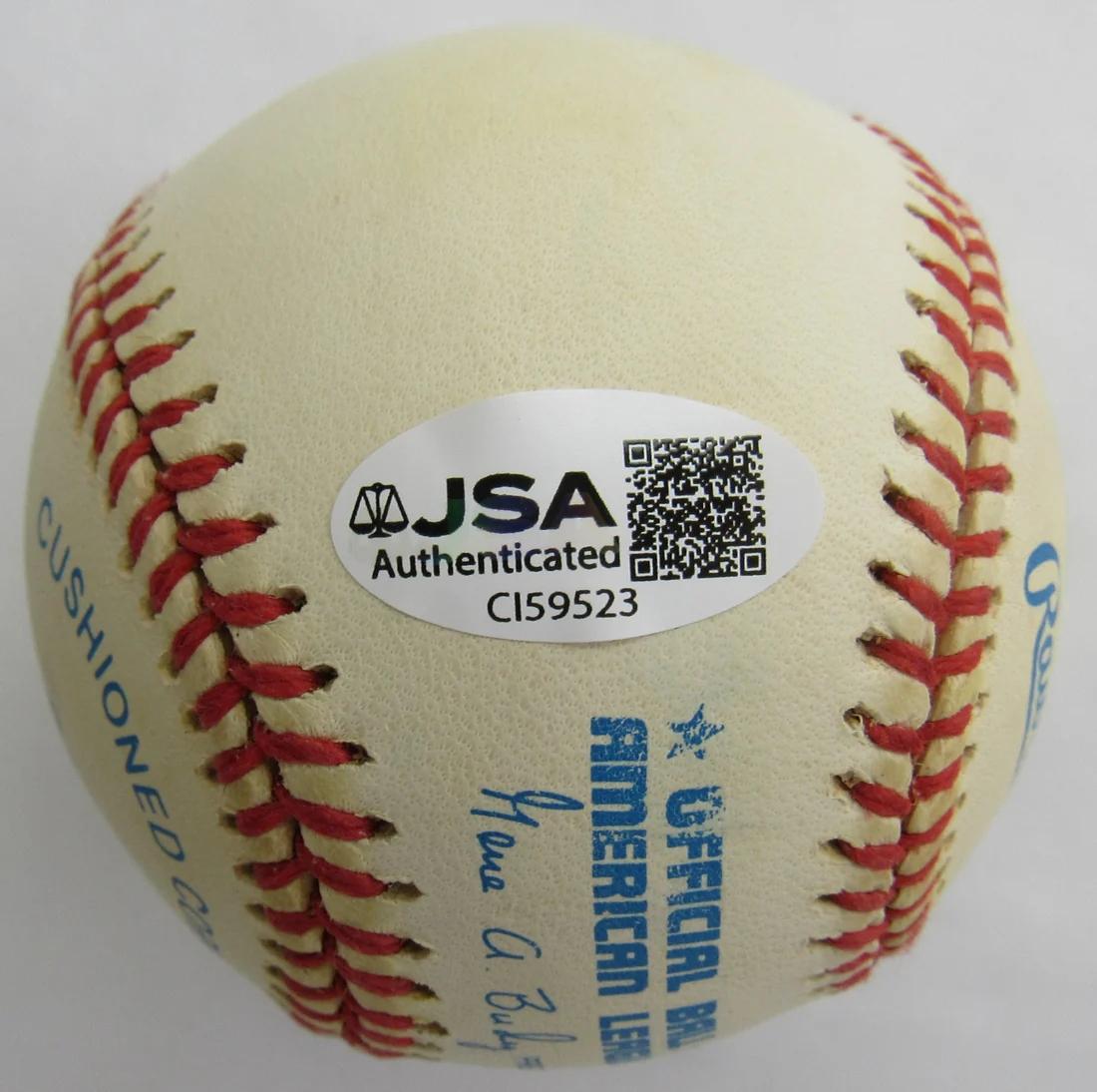 Jim "Catfish" Hunter Signed OAL Baseball (JSA) at PristineAuction.com Jim "Catfish" Hunter Signed OAL Baseball (JSA) at PristineAuction.com