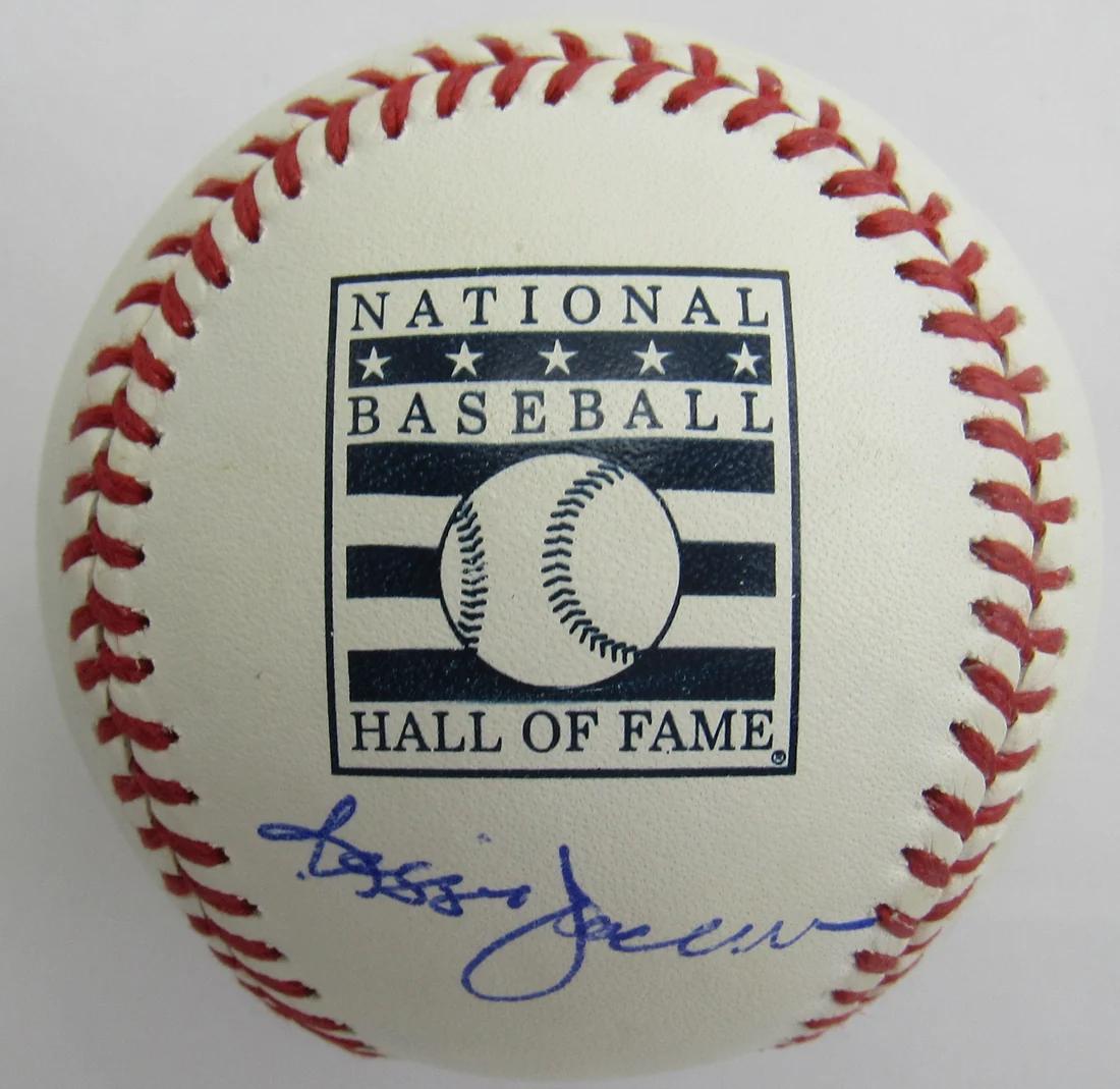 Reggie Jackson Signed OML Hall of Fame Logo Baseball (JSA) at PristineAuction.com Reggie Jackson Signed OML Hall of Fame Logo Baseball (JSA) at PristineAuction.com