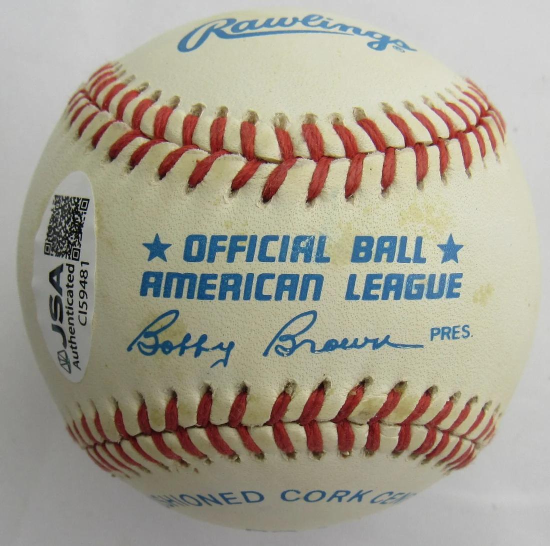 Jim "Catfish" Hunter Signed OAL Baseball (JSA) at PristineAuction.com Jim "Catfish" Hunter Signed OAL Baseball (JSA) at PristineAuction.com