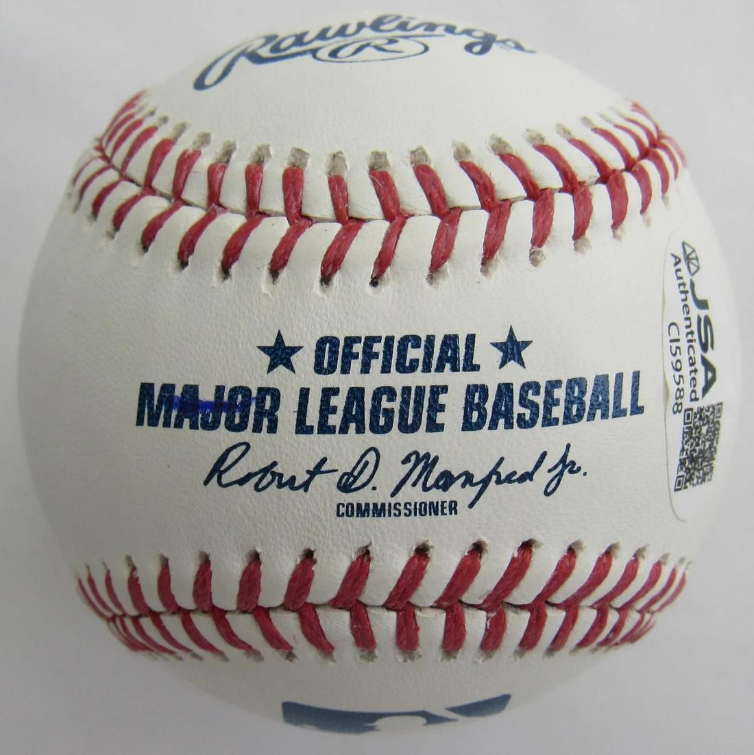 Jorge Posada Signed OML Baseball (JSA) at PristineAuction.com Jorge Posada Signed OML Baseball (JSA) at PristineAuction.com