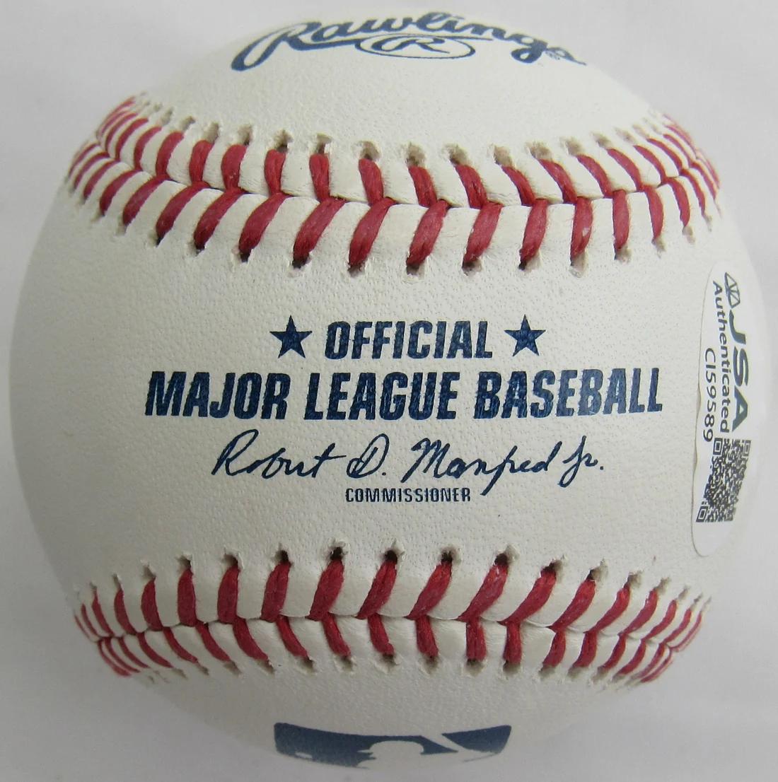 Jorge Posada Signed OML Baseball (JSA) at PristineAuction.com Jorge Posada Signed OML Baseball (JSA) at PristineAuction.com