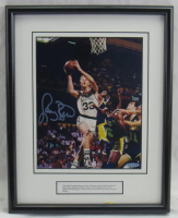 Larry Bird Signed Celtics Custom Framed Photo (UDA) at PristineAuction.com