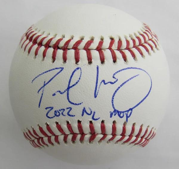 Paul Goldschmidt Signed OML Baseball Inscribed "2022 NL MVP" (JSA) at PristineAuction.com Paul Goldschmidt Signed OML Baseball Inscribed "2022 NL MVP" (JSA) at PristineAuction.com