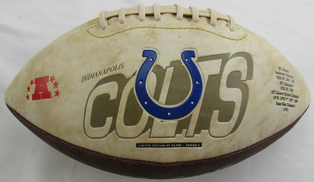 Peyton Manning Signed Colts Logo Football (JSA) at PristineAuction.com Peyton Manning Signed Colts Logo Football (JSA) at PristineAuction.com