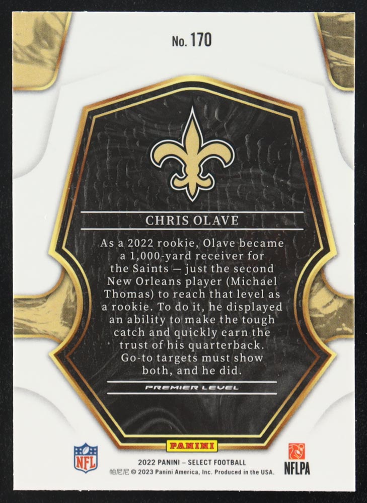 Chris Olave 2022 Select #170 RC at PristineAuction.com Chris Olave 2022 Select #170 RC at PristineAuction.com