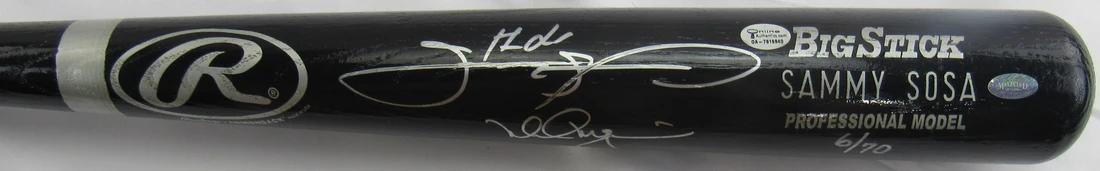 Sammy Sosa & Mark McGwire Signed Rawlings Baseball Bat (MLB & Mounted Memories) at PristineAuction.com Sammy Sosa & Mark McGwire Signed Rawlings Baseball Bat (MLB & Mounted Memories) at PristineAuction.com