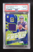 JJ McCarthy 2024 Donruss Optic First Year Fresh Relic #FYF-JMY RC (PSA 8) at PristineAuction.com