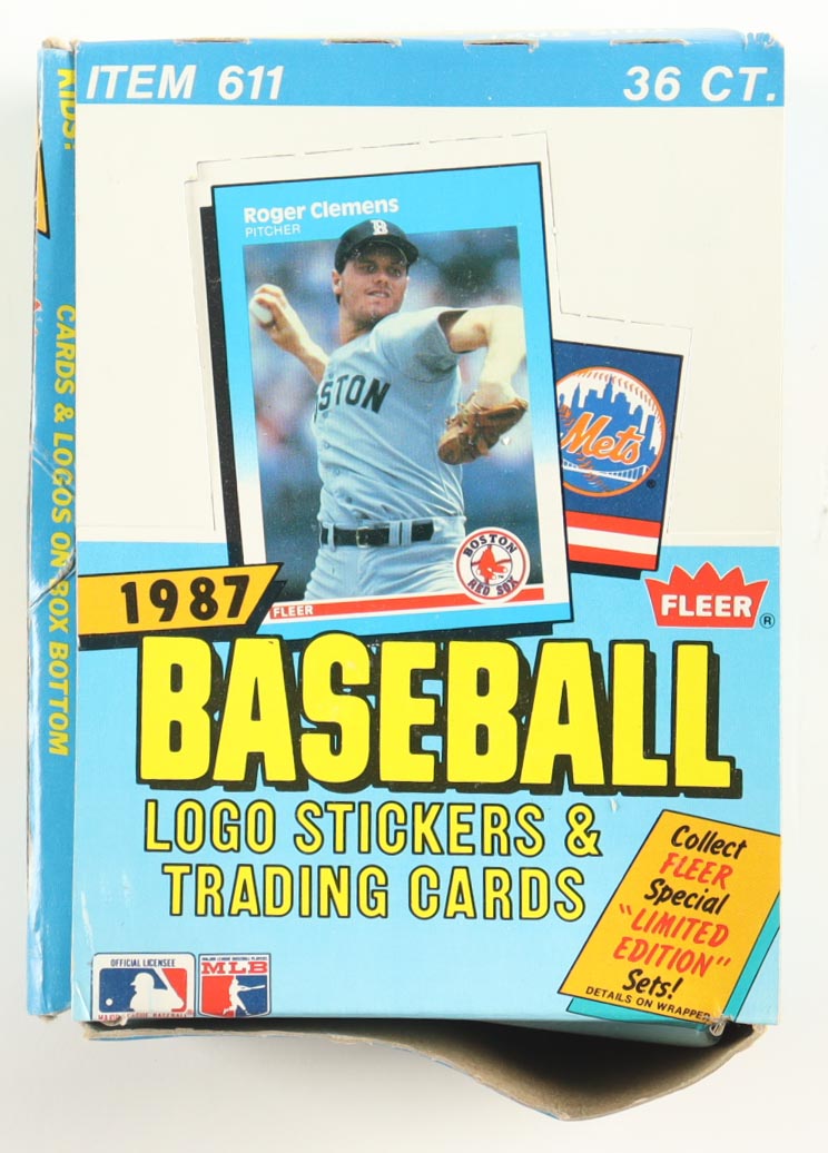 1987 Fleer Baseball Wax Box with (36) Packs at PristineAuction.com 1987 Fleer Baseball Wax Box with (36) Packs at PristineAuction.com