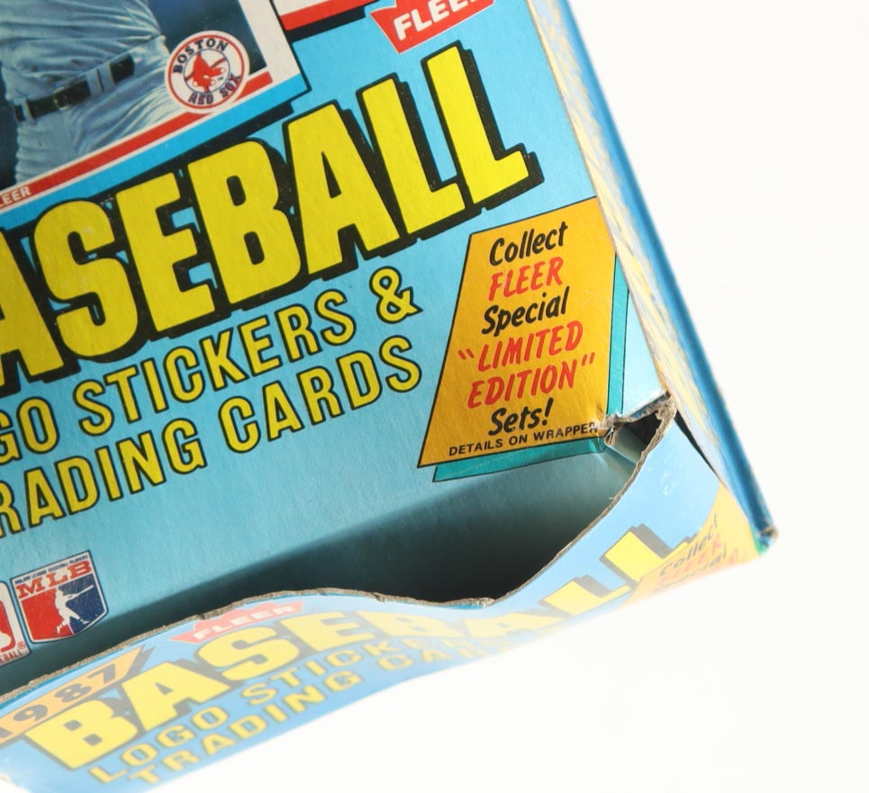 1987 Fleer Baseball Wax Box with (36) Packs at PristineAuction.com 1987 Fleer Baseball Wax Box with (36) Packs at PristineAuction.com