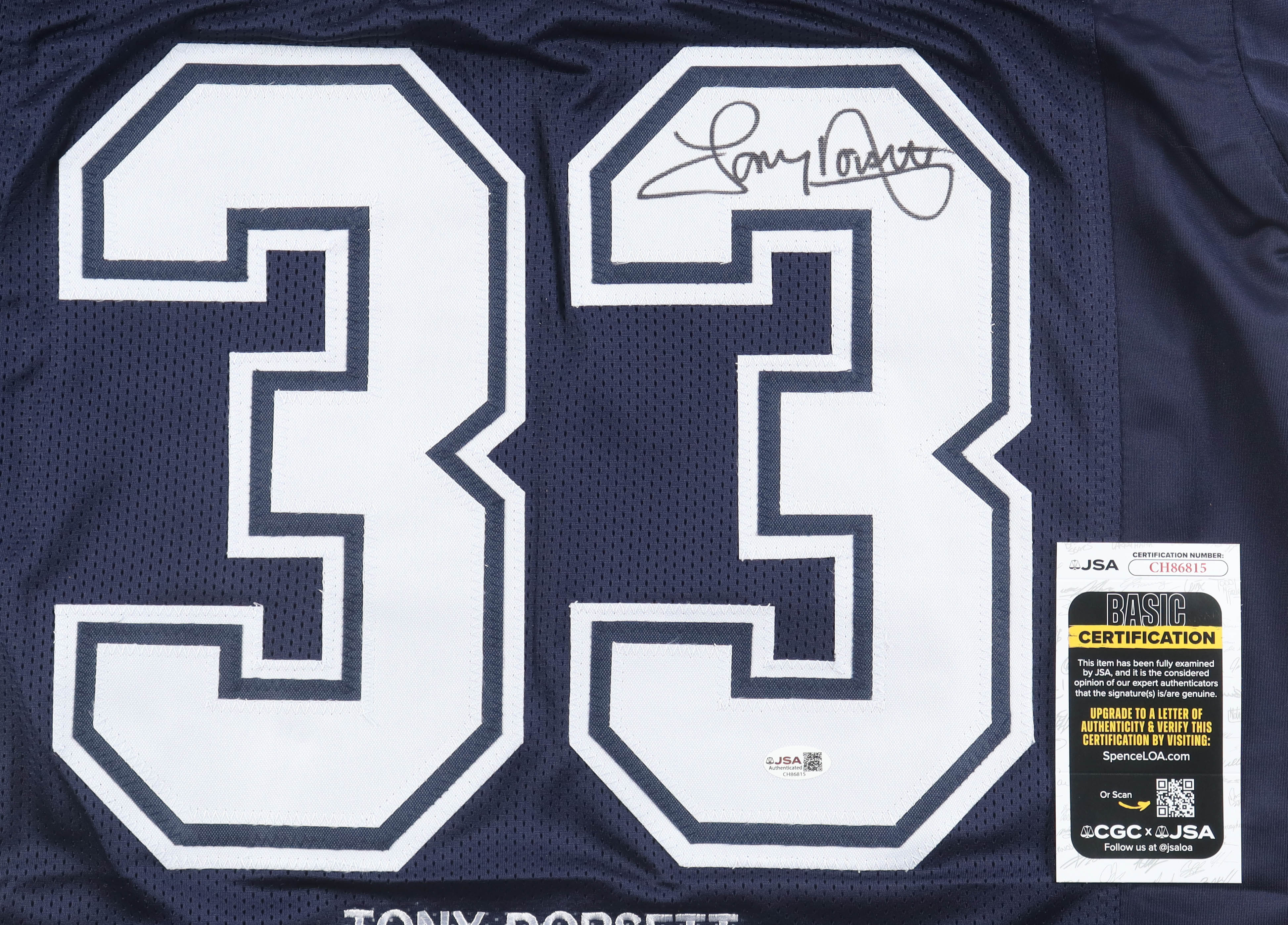 Tiny Dorsett Signed Career Highlight Stat Jersey (JSA) at PristineAuction.com Tiny Dorsett Signed Career Highlight Stat Jersey (JSA) at PristineAuction.com