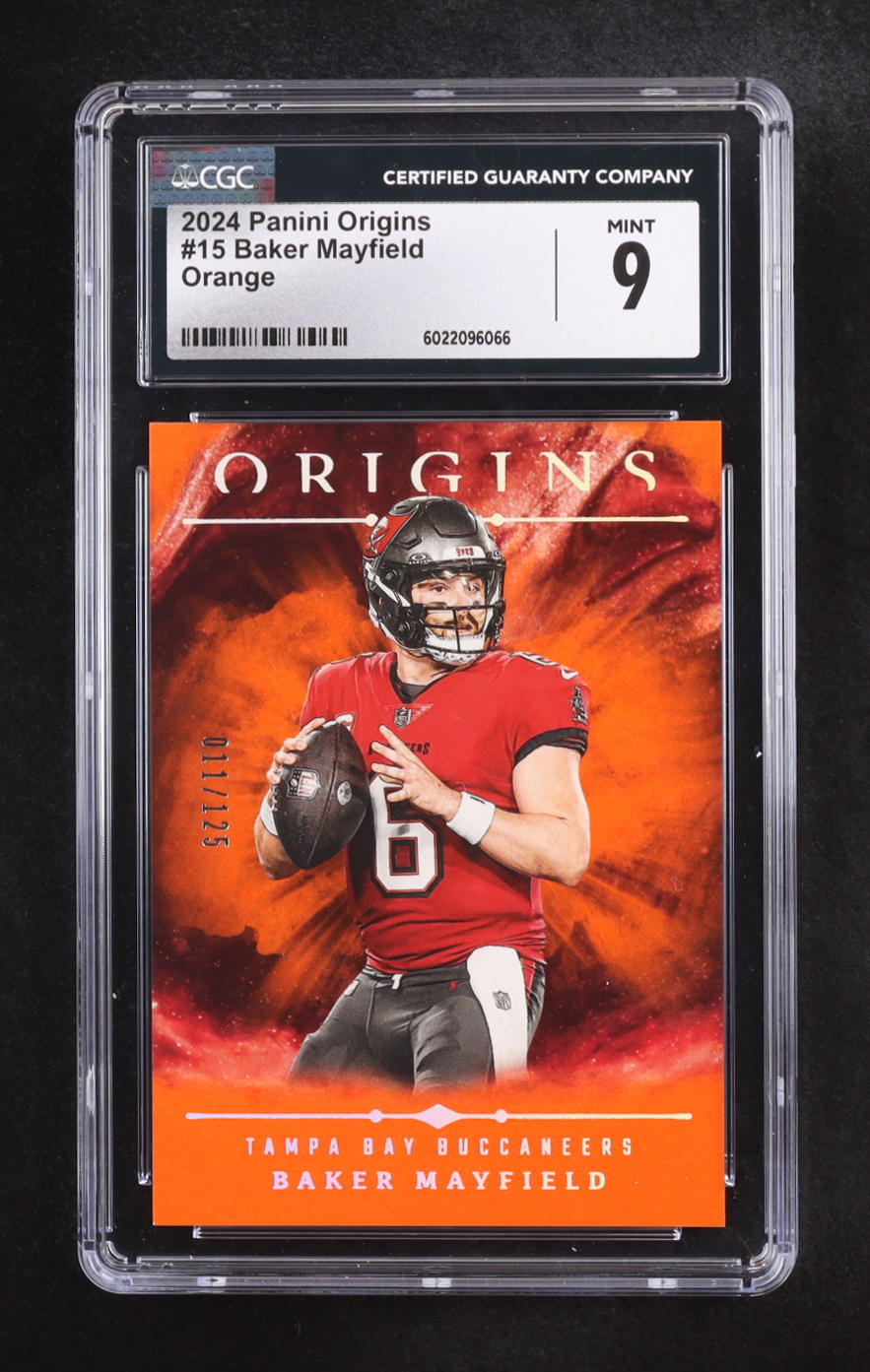 Baker Mayfield 2024 Panini Origins Orange #15 #011/125 (CGC 9) at PristineAuction.com Baker Mayfield 2024 Panini Origins Orange #15 #011/125 (CGC 9) at PristineAuction.com