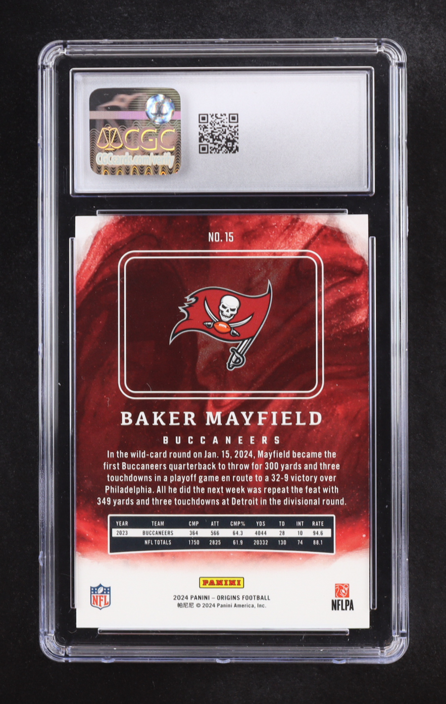 Baker Mayfield 2024 Panini Origins Orange #15 #011/125 (CGC 9) at PristineAuction.com Baker Mayfield 2024 Panini Origins Orange #15 #011/125 (CGC 9) at PristineAuction.com