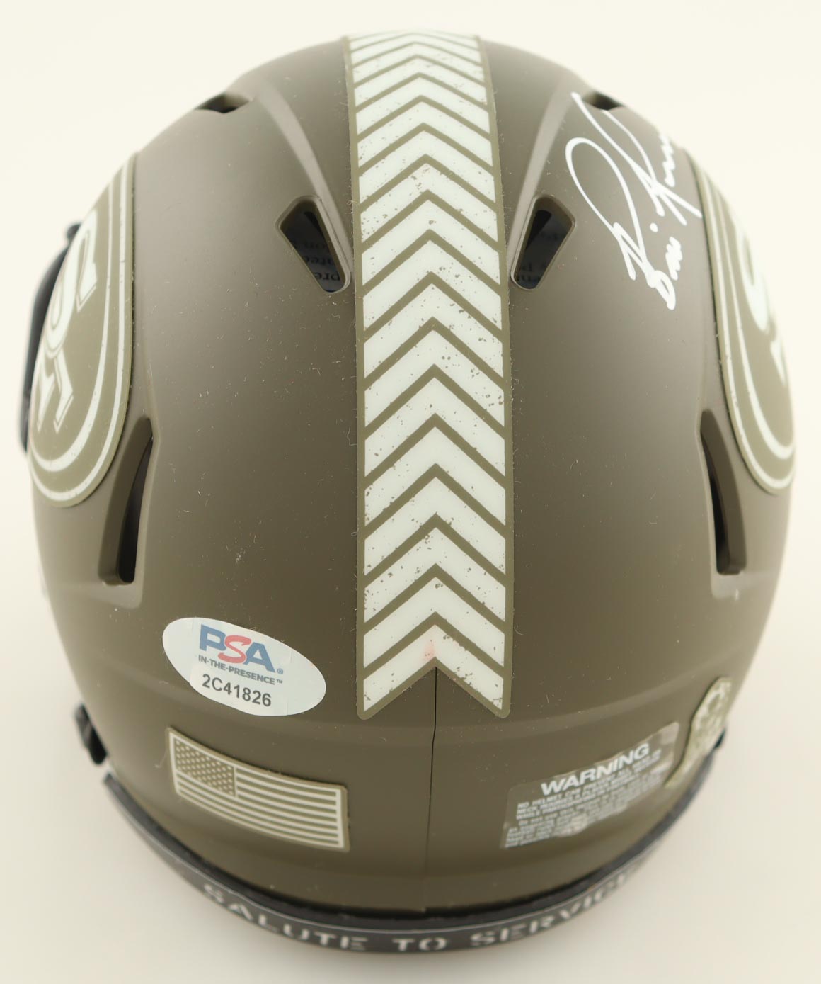 Bill Romanowski Signed 49ers Salute to Service Alternate Speed Mini Helmet (PSA) at PristineAuction.com Bill Romanowski Signed 49ers Salute to Service Alternate Speed Mini Helmet (PSA) at PristineAuction.com