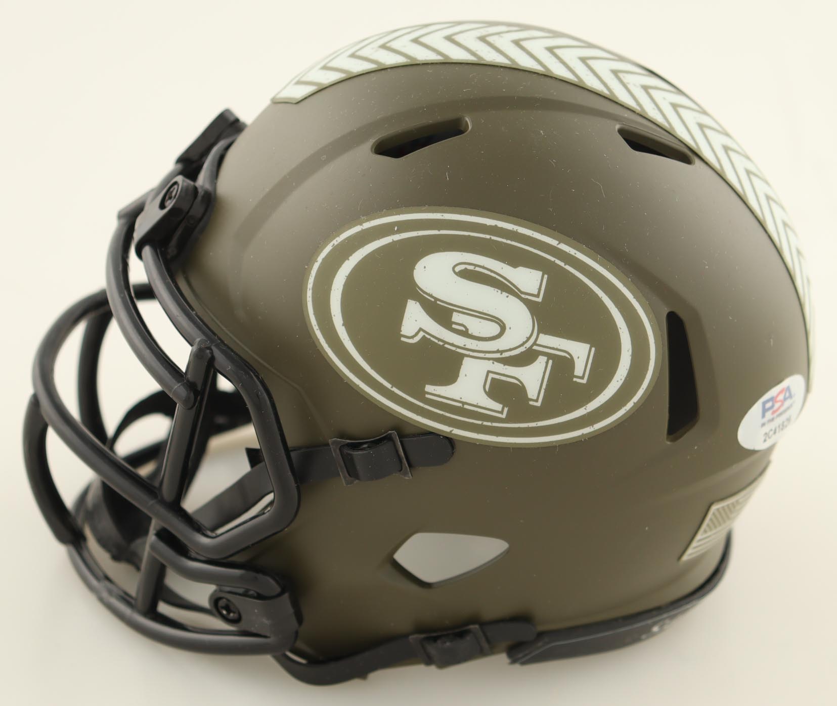Bill Romanowski Signed 49ers Salute to Service Alternate Speed Mini Helmet (PSA) at PristineAuction.com Bill Romanowski Signed 49ers Salute to Service Alternate Speed Mini Helmet (PSA) at PristineAuction.com