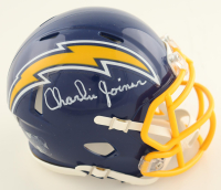 Charlie Joiner Signed Chargers Speed Mini Helmet (JSA) at PristineAuction.com