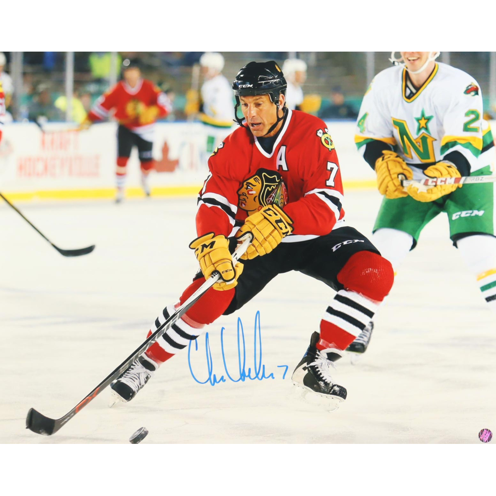 Chris Chelios Signed Blackhawks 16x20 Photo (AWM) at PristineAuction.com