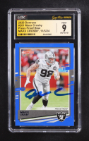 Maxx Crosby Signed 2020 Donruss Press Proof Blue #201 (CGC 9 | Autograph Graded CGC 10) at PristineAuction.com
