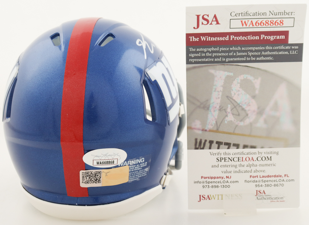 Kayvon Thibodeaux Signed Giants Speed Mini Helmet (JSA) at PristineAuction.com Kayvon Thibodeaux Signed Giants Speed Mini Helmet (JSA) at PristineAuction.com