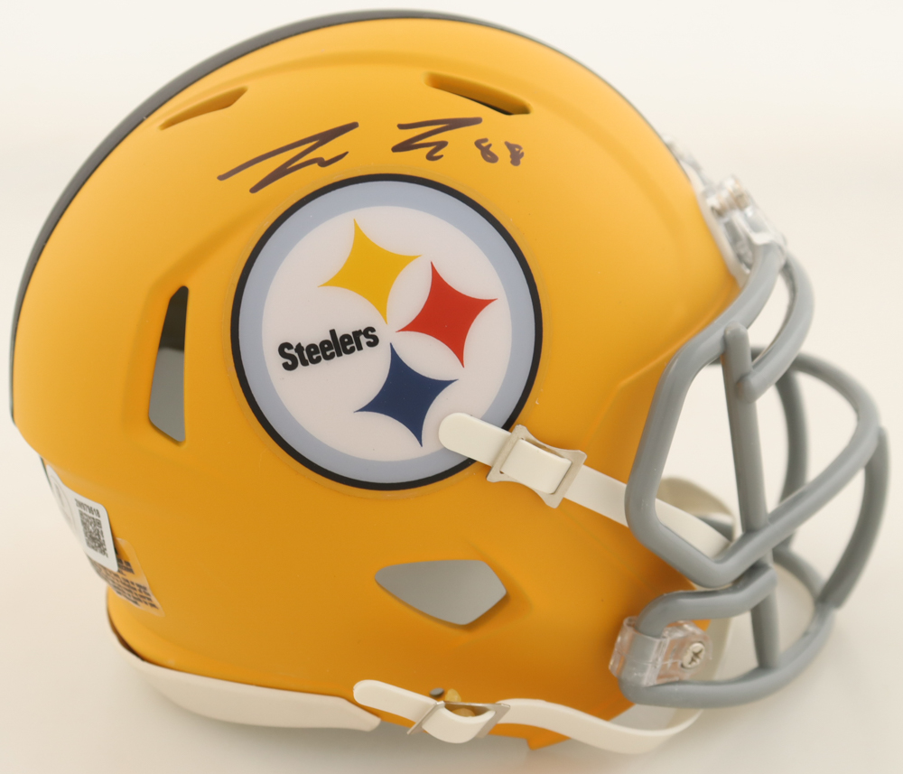 Pat Freiermuth Signed Steelers Salute to Service Alternate Speed Mini Helmet (Beckett) at PristineAuction.com Pat Freiermuth Signed Steelers Salute to Service Alternate Speed Mini Helmet (Beckett) at PristineAuction.com