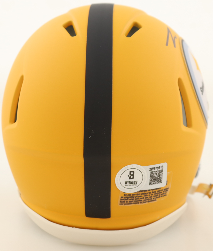 Pat Freiermuth Signed Steelers Salute to Service Alternate Speed Mini Helmet (Beckett) at PristineAuction.com Pat Freiermuth Signed Steelers Salute to Service Alternate Speed Mini Helmet (Beckett) at PristineAuction.com