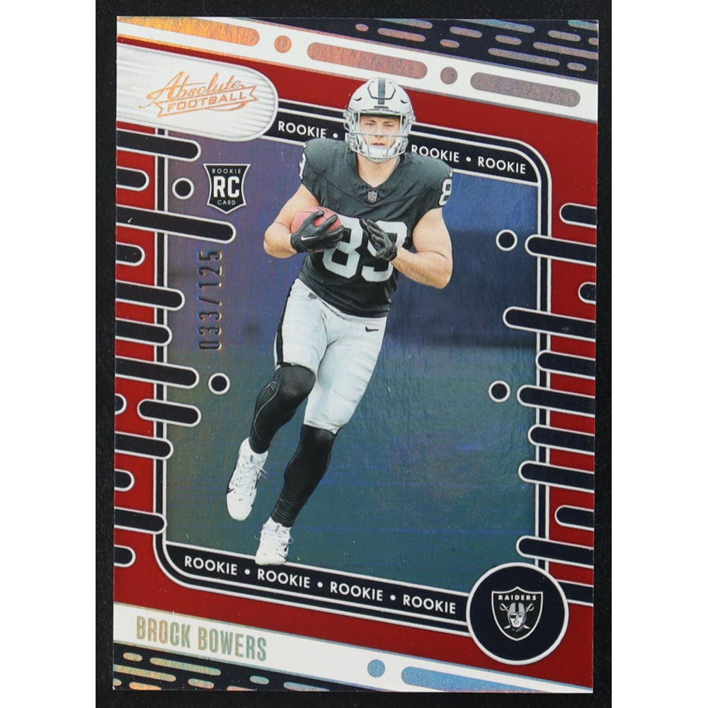 Brock Bowers 2024 Absolute Spectrum Red #113 #33/215 RC at PristineAuction.com