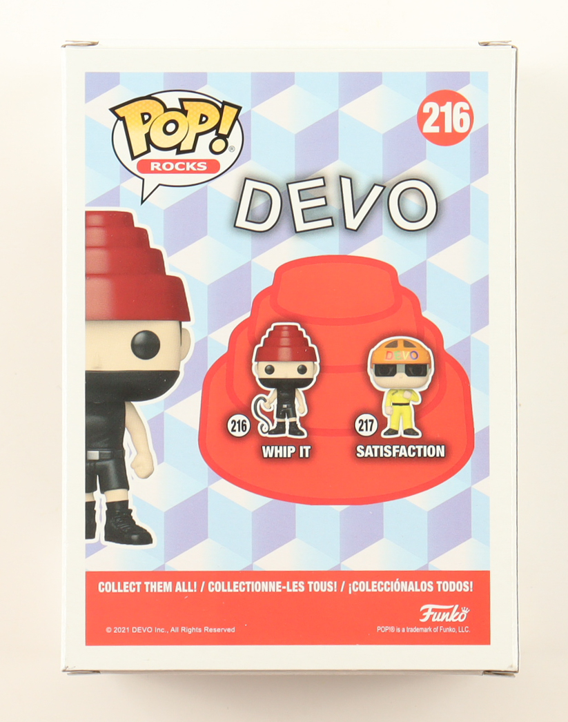Gerald Casale Signed "Devo" #216 Devo Funko Pop! (Beckett) at PristineAuction.com Gerald Casale Signed "Devo" #216 Devo Funko Pop! (Beckett) at PristineAuction.com