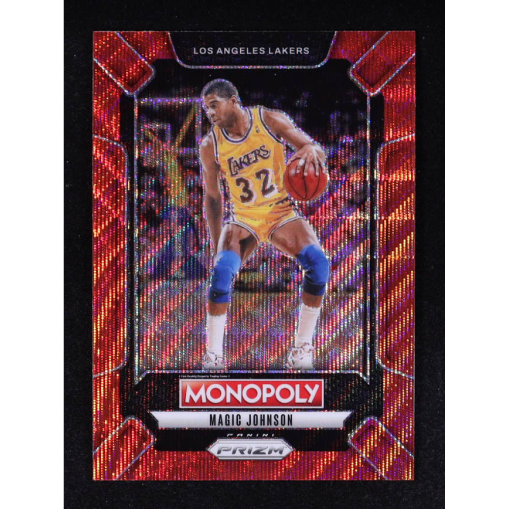 Magic Johnson 2024-25 Panini Prizm Monopoly Legends Red #LEG4 at PristineAuction.com